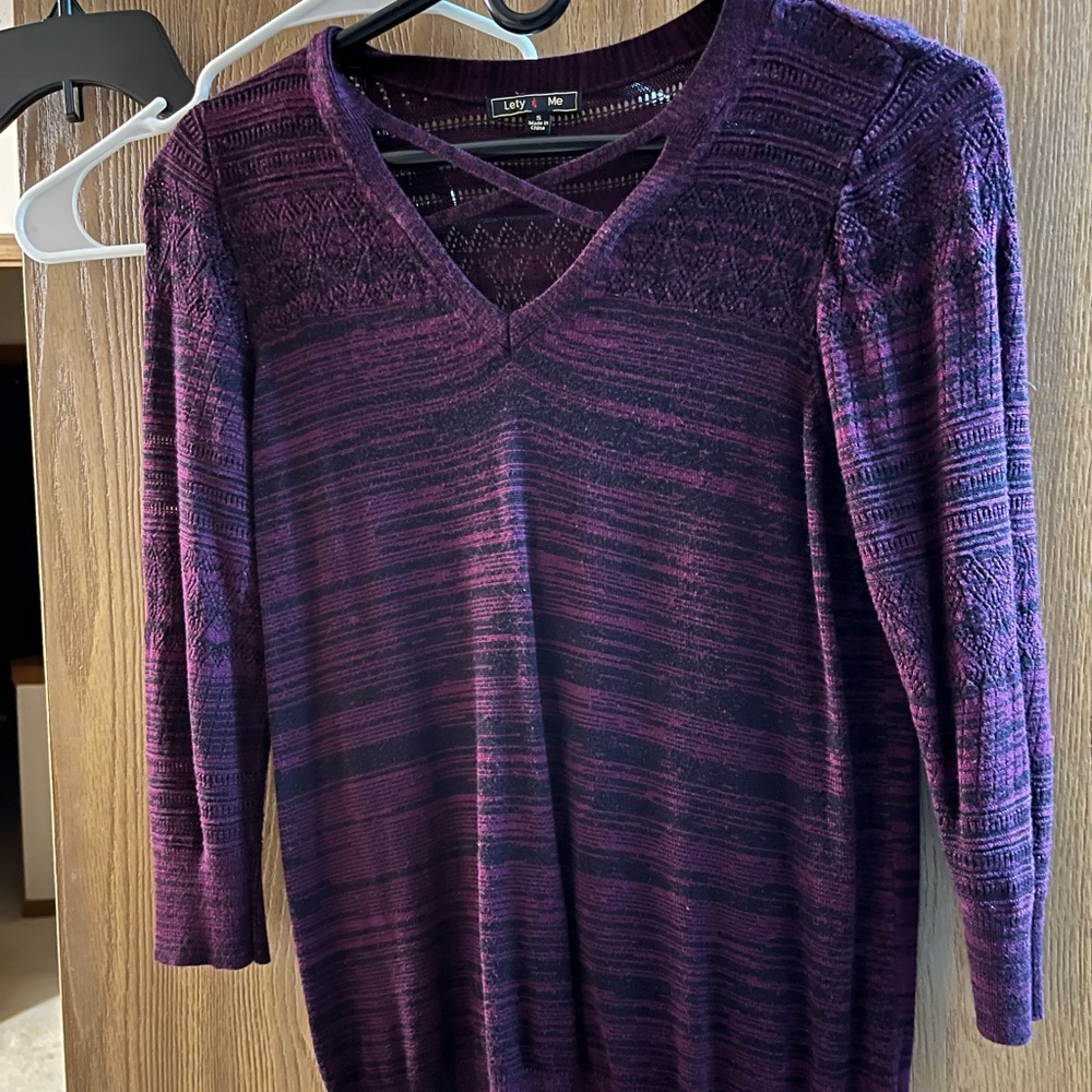 Purple 3/4 sleeve top